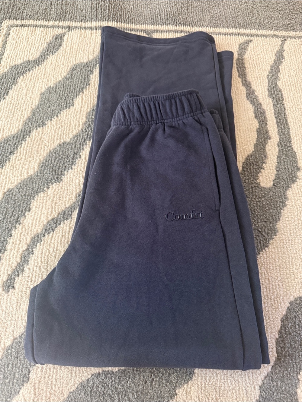 Comfort Men’s Navy Joggers with Elastic Waist